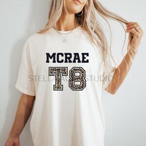 Tate McRae Tee | T8 Leopard Print Shirt 98 McRae Tour Jersey 98